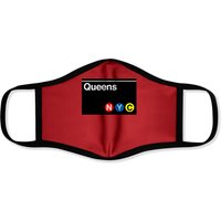 Queens Subway Sign - New York City - Face Masks — Masques en tissu
