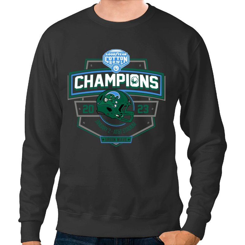 2022 Usc Tulane Green Wave 2023 Champions Cotton Bowl Sweatshirt, Tulane Cotton Bowl 2023 — Sweats à capuche pour hommes