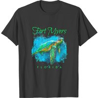 Fort Myers Florida Watercolor Sea Turtl Fort Myers Florida Watercolor Sea Turtle T-shirts — Mens T Shirts