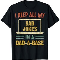 Vintage I Keep All My Dad Jokes In A Dad A Base Father's Day T-shirt — T-shirts pour hommes