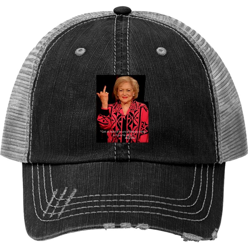 556 Gear Betty White - Beauty Sleep Ugly Funny Quote Baseball Cap — Casquette de baseball