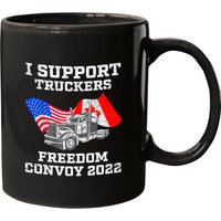 I Support Truckers Freedom Convoy 2022 Usa And Canada Mugs — Mugs & Tumblers