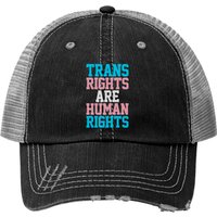 Trans Rights Are Human Rights Lgbtq Transgender Flag Pride Trucker Hats