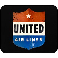 United Air Lines - Distressed, Vintage Luggagesticker - United Airlines - Mouse Pads — Tapis de souris et sous-mains