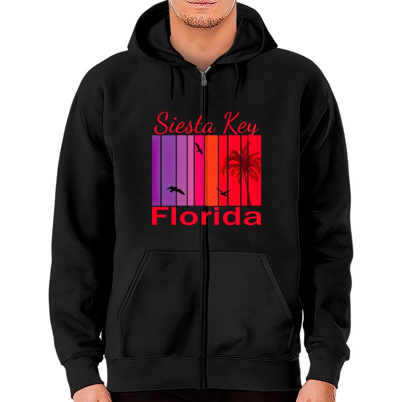 Siesta Key Florida - Siesta Key Florida - Zip Hoodies — Sweats à capuche pour hommes