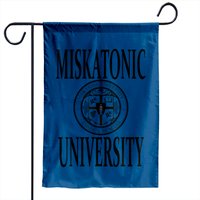 Miskatonic University Logo With Text - Hp Lovecraft - Garden Flags