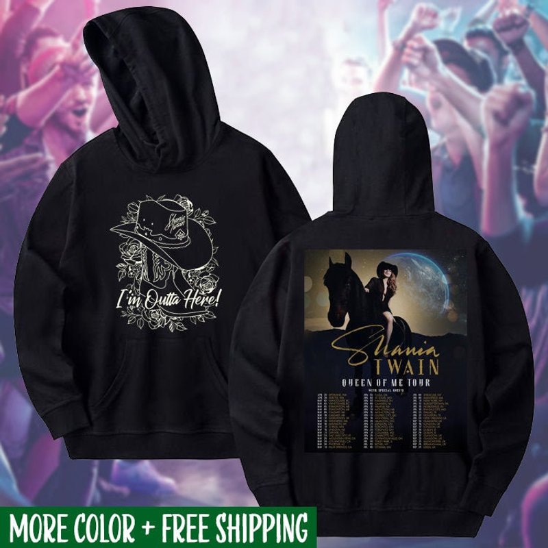 Queen Of Me Tour 2023 Shania Twain Hoodie, Shania Twain — Sweats à capuche pour hommes