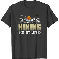Hikers Gifts Hiking Is My Life Trekking Mountains Hiker Hiking Lover T-shirts — T-shirts pour hommes