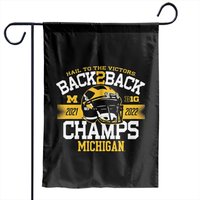 Michigan Back-to-back Big Ten Championship 2022 Garden Flags — Drapeaux décoratifs