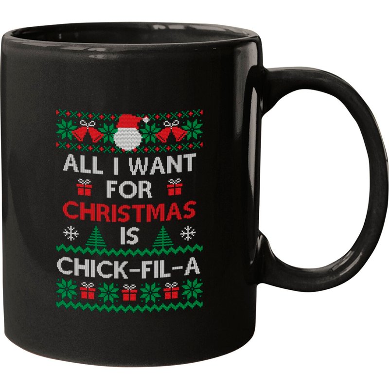 All I Want For Christmas Is Chick-fil-a - Chick Fil A Addict Christmas Gifts - Mugs — Tasses et gobelets