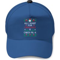 All I Want For Christmas Is Chick-fil-a - Chick Fil A Addict Christmas Gifts - Baseball Caps — Baseball Cap