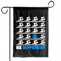 Be Different Swimmer Swimming Gift For Men Garden Flags — Drapeaux décoratifs