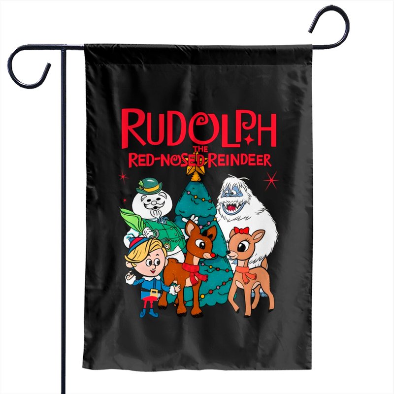 Rudolph The Red Nosed Reindeer Garden Flags — Drapeaux décoratifs