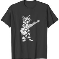 Guitar Cat Playing Guitar (2) T-shirts
