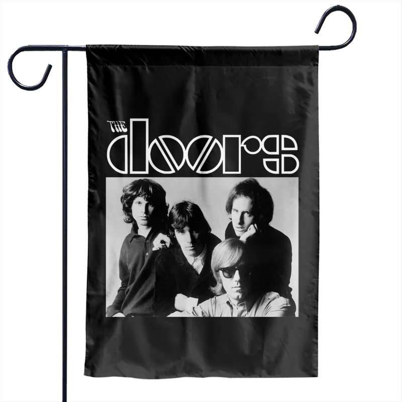 The Doors Tee, Rock Band Garden Flags, Doors Logo Garden Flags — Drapeaux décoratifs
