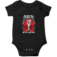 Sun Records Steady Mens Black Rockabilly Music Onesies