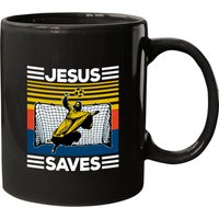 Soccer Jesus Saves Mugs