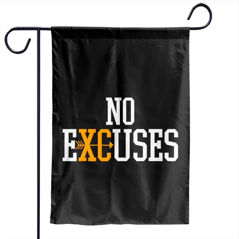 Country Garden Flags No Excuses Cross Country Track And Field Running — Drapeaux décoratifs