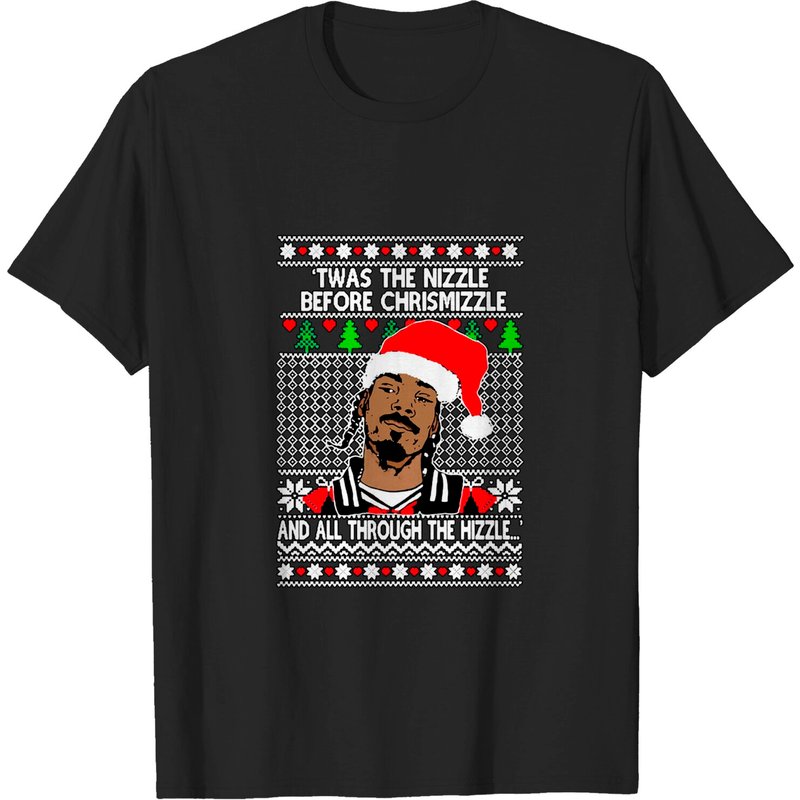 Snoop Dogg Christmas Sweater, Ugly Christmas Sweater Snoop Dogg — T-shirts pour hommes