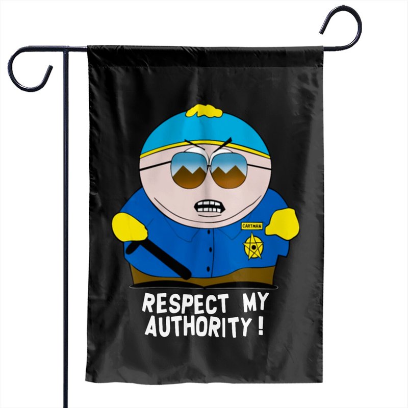 Respect My Authority Cool Vector Funny Garden Flags — Drapeaux décoratifs