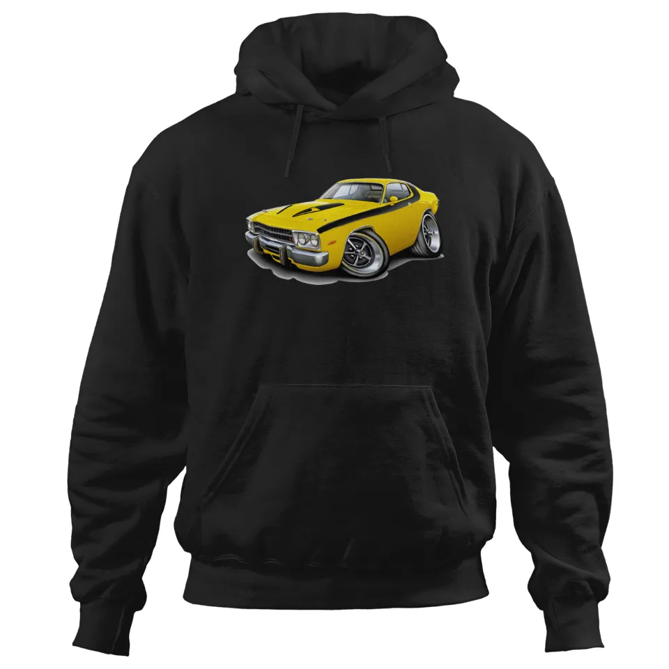 1973-74 Roadrunner Yellow-black Car Hoodies