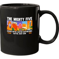 Mighty Five Utah National Parks List Vintage Mugs