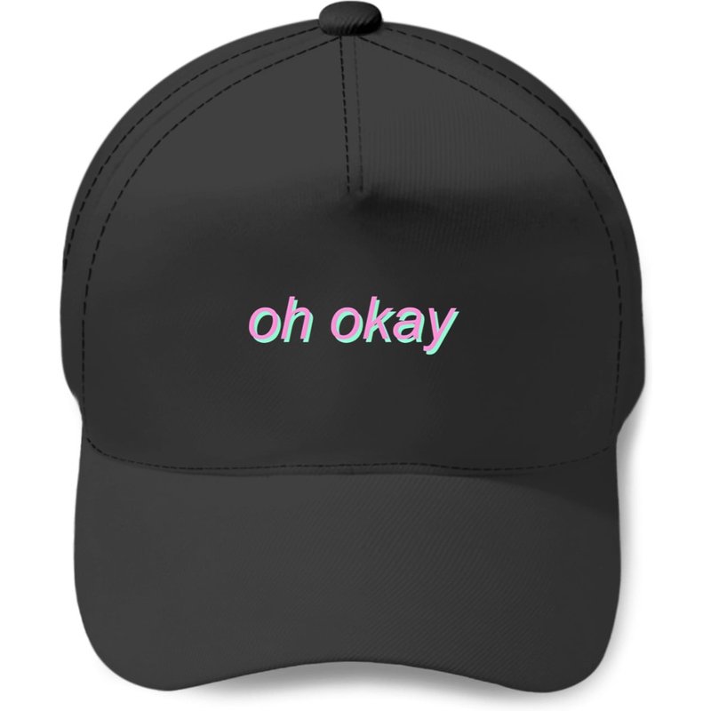 Oh Okay - Pastel Text - Oh Okay Ok - Baseball Caps — Casquette de baseball