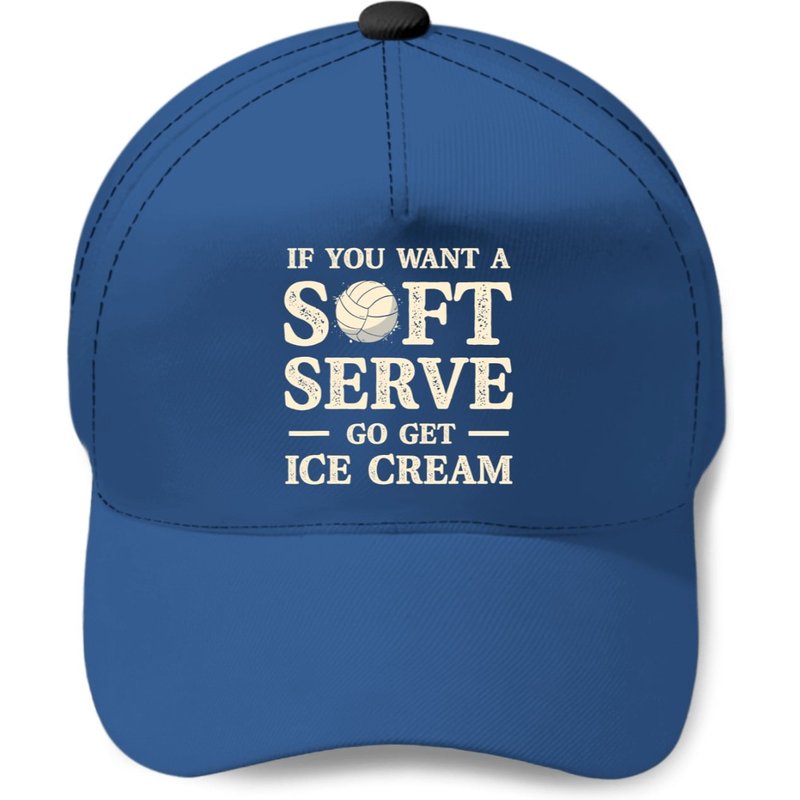Vintage Volleyball If You Want A Soft Serve Volleyball Baseball Caps — Casquette de baseball