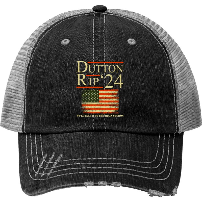 Dutton Rip 24 Train Station Print Trucker Hats