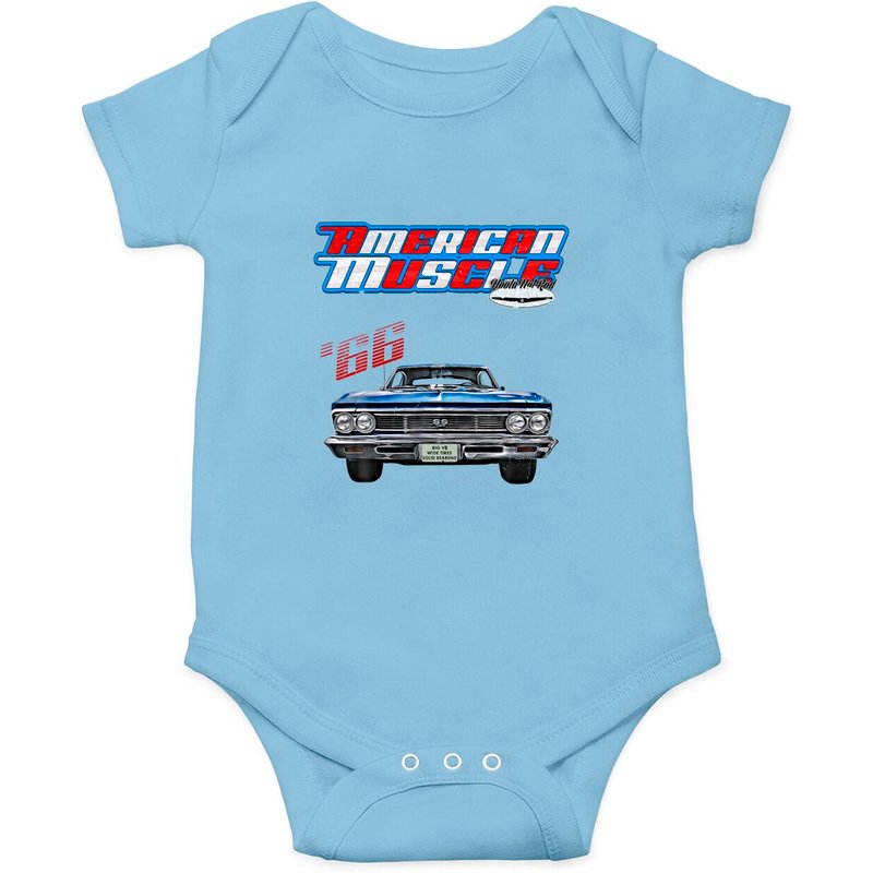1966 Chevelle,muscle Car,ss454,ss427,ss396,hotrod, Onesies — Bodys bébé