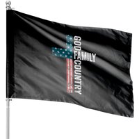 God Family Country - Patriotic Freedom Christian U House Flags