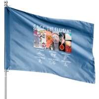 Cage The Elephant Signatures House Flags, Cage The Elephant Melophobia Graphic — Decorative Flags