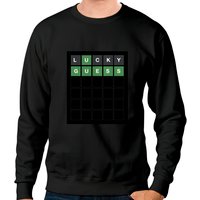 Wordle Lucky Guess Funny Wordl Grid Word Game Design Sweatshirts
