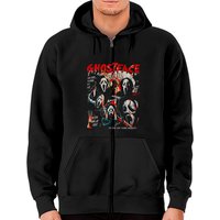 Vintage Scream Ghostface Zip Hoodies, Ghostface Killah Merch — Sweats à capuche pour hommes