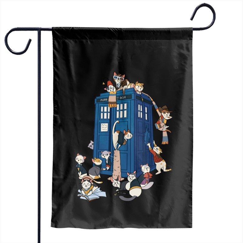Doctor Cat - Doctor Who - Garden Flags — Drapeaux décoratifs