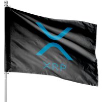 Xrp Ripple Side By Side New Crypto Blockchain Logo House Flags - Xrp Ripple Logo - House Flags — Decorative Flags