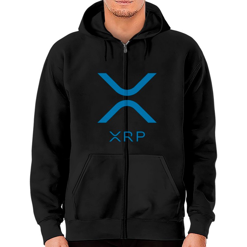 Xrp Ripple Side By Side New Crypto Blockchain Logo Zip Hoodies - Xrp Ripple Logo - Zip Hoodies — Sweats à capuche pour hommes