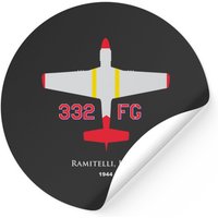 Red Tail P-51 332 Fighter Group Stickers — Autocollants et stickers