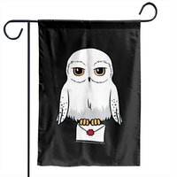 Harry Potter Hedwig Cute Cartoon Portrait Pullover Garden Flags — Drapeaux décoratifs