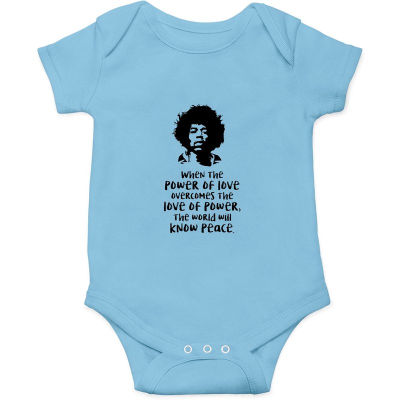 The Power Of Love Jimi Hendrix Quote Onesies — Bodys bébé