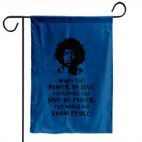 The Power Of Love Jimi Hendrix Quote Garden Flags