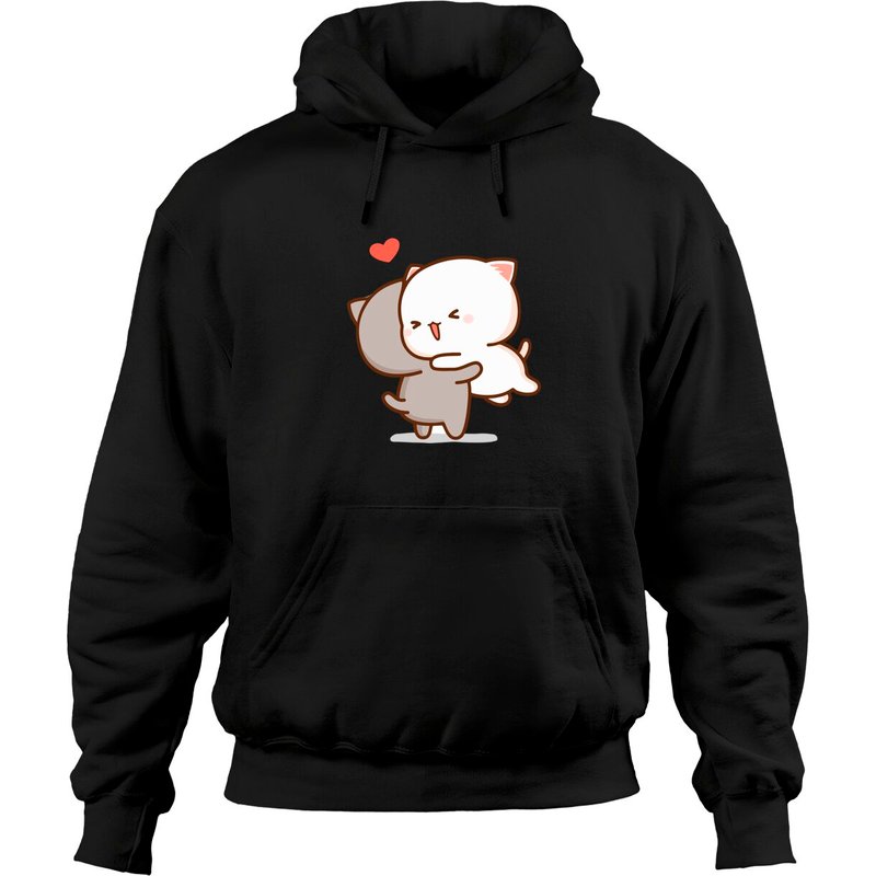 Peach And Goma Mochi Cats Hug Polo Hoodies