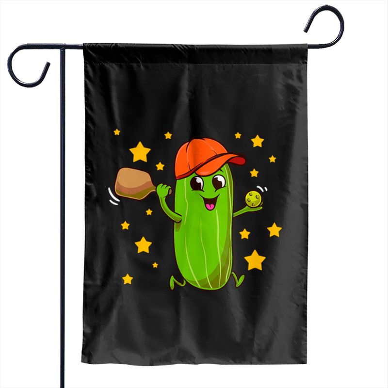 Pickleball Pickle Cute Kids Garden Flags — Drapeaux décoratifs