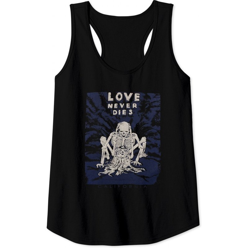 Vintage Love Never Dies Fashion Victim Style Bones Tank Tops — T-shirts pour hommes