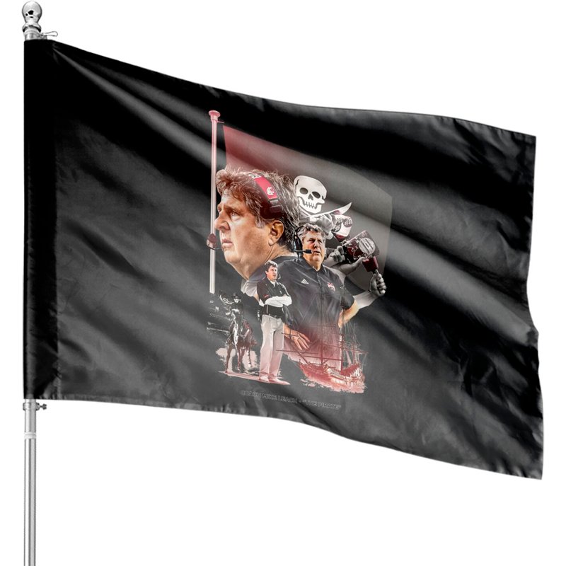 Vintage Mike Leach Pirate Shirt, Mississippi State House Flag — Decorative Flags