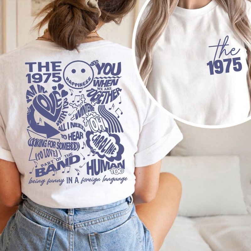 The 1975 Album Tracklist Unisex Double Sided Shirt