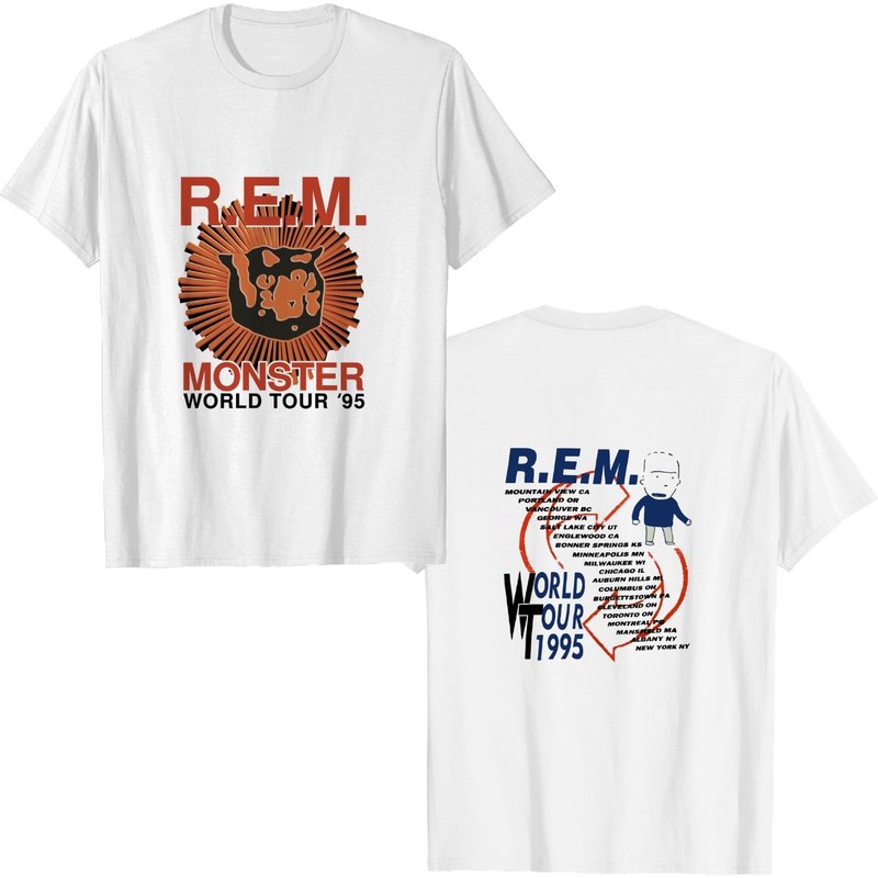 R.e.m Monster World Tour 1995 T-shirt, Rem Monster Tour 95 T-shirt — T-shirts pour hommes