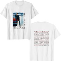 Vince Gill When Love Finds You Tour '95 T-shirt, Vince Gill Tour 1995 T-shirt