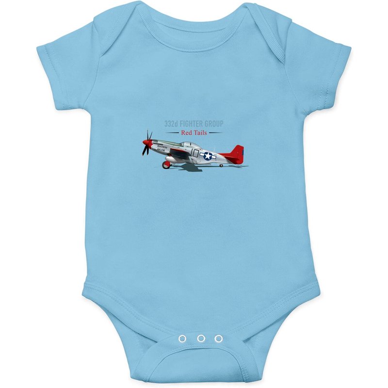 Red Tail P-51 Mustang Of The Tuskegee Air Onesies — Bodys bébé