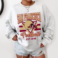 San Francisco Football Sweatshirt, Vintage Style San Francisco Sweatshirt — Sweats à capuche pour hommes
